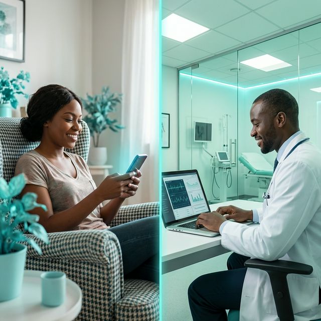 SureCova split view of patient and doctor